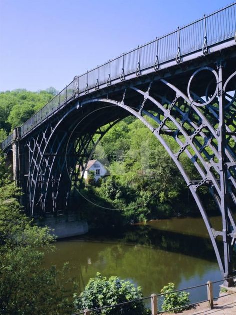 'The Iron Bridge Over the River Severn, Ironbridge, Shropshire, England, UK' Photographic Print - Roy Rainford | Art.com Beam Bridge, Iron Bridge, River Severn, Over The River, Industrial Revolution, Ways Of Seeing, Covered Bridges, England Uk, Yosemite National