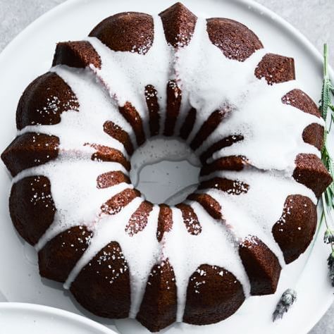 Devil's Food Bundt Cake with Vanilla Glaze | Williams Sonoma Vanilla Bundt Cake Recipes, Glazed Cake, Wedding Cake Vanilla, Sanding Sugar, Easy Cupcake Recipes, Easy To Bake, Devils Food Cake, Chocolate Bundt Cake, Wedding Cake Recipe