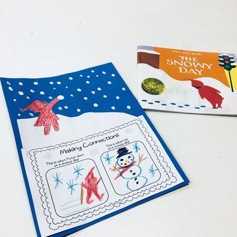 Snowy Day thematic teaching ideas. The Snowy Day Craft, The Snowy Day Activities, Snowy Day Craft, Craftivity Kindergarten, The Snowy Day Book, Winter Craftivity, Winter Math Kindergarten, Thematic Teaching, The Snowy Day