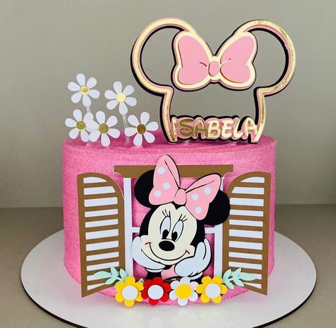 Minnie Mouse Theme Party, Minnie Mouse Birthday Party Decorations, Minnie Mouse Birthday Cakes, Bolo Minnie, Minnie Mouse Theme, Minnie Mouse Cake, Birthday Balloon Decorations, Minnie Mouse Birthday Party, Mouse Cake