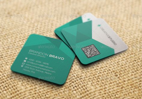 Visit Card Square, Square Visiting Cards Design, Square Business Card Ideas, Square Visiting Card, Square Card Design, Square Business Card Design, Promotional Items Marketing, 3d Business Card, Logo Design Color Palette