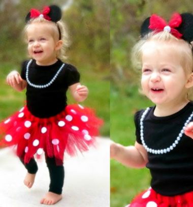 DIY no-sew Minnie mouse costume // Minnie egér jelmez házilag varrás nélkül  // Mindy - craft tutorial collection // #crafts #DIY #craftTutorial #tutorial #DIYClothesForKids Diy Minnie Mouse Costume, Minnie Mouse Kostüm, Minnie Mouse Costume Diy, Sew Halloween Costume, Toddler Girl Halloween, Minnie Mouse Costume, Baby Kostüm, Minnie Mouse Halloween, Mouse Costume