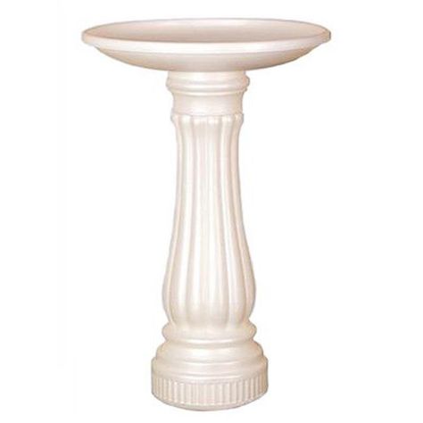 Free 2-day shipping. Buy 61010 Round Resin Bird Bath, White at Walmart.com Plastic Bird Bath, Unique Bird Baths, Solar Powered Fountain, Solar Fountain, Bird Baths, Small Birds, Garden And Yard, Cottage Garden, Bird Bath