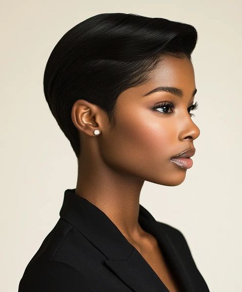 51 Stunning Short Haircuts for Black Women: Embrace Your Natural Beauty - Page 6 of 17 - The Fusion Feed Pixie Locs, Back Undercut, Skin Recipes, Short Haircuts For Black Women, Short Hair Back, Hair Tricks, Haircuts For Black Women, Short Hair Images, Head Drawing