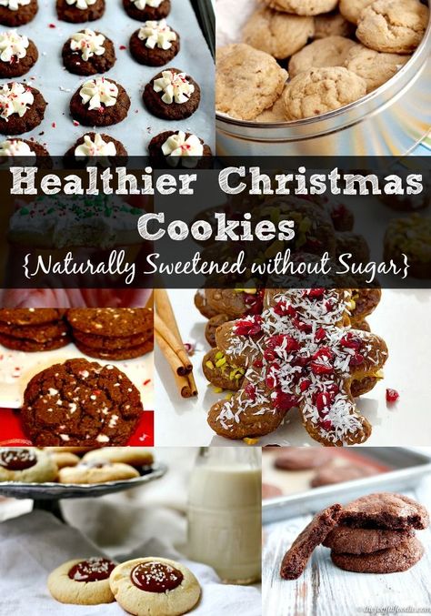 Healthier Christmas Cookies {Naturally Sweetened without Sugar} Healthy Holiday Cookies Recipes, Sugar Free Christmas Cookies, Iowa Food, Christmas Homeschool, Healthy Christmas Cookies, Kitchen Tricks, Christmas Cookie Recipes, Snacks Ideas, Healthy Cookie Recipes