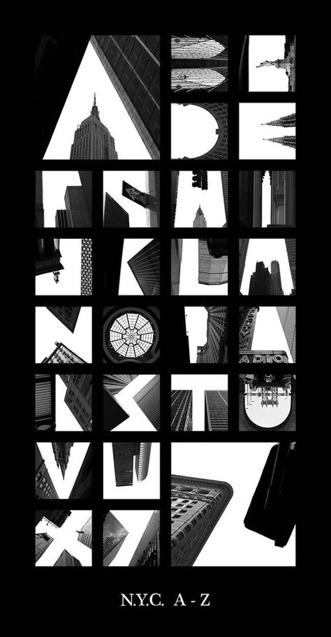 ALPHATECTURE — PETER DEFTY Grpahic Design, Abstract Art Projects, Letter Photography, Alphabet Photography, Art Assignments, Typography Alphabet, City Sky, Corporate Art, Art Worksheets