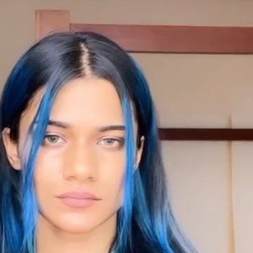 Insha Rehman🦋 on Instagram: "The power hair holds>>>🦋 Which one do u think suits me the best??👀 lmk in the comments💙💙 #explore #reels #hair #hairstyles #haircolor #bluehair #viral #trending #foryou"