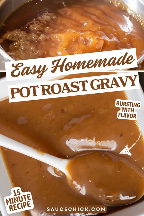 Pot Roast Gravy Recipe for Rich, Comforting Flavor Roux Recipes, Roux Gravy, Roast Gravy Recipe, Pot Roast Gravy, Pressure Cooker Roast, Roux Recipe, Leftover Gravy, Roast Gravy, Perfect Pot Roast