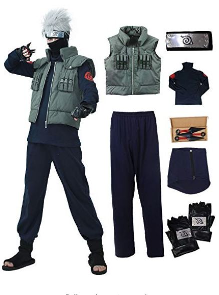 Naruto costume Kakashi Hatake Cosplay, Naruto Costume, Ninja Cosplay, Naruto Cosplay Costumes, Naruto Costumes, Cartoon Character Costume, Cosplay Naruto, Kitty Clothes, Hello Kitty Clothes