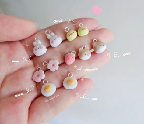 Cute Kawaii Earrings, Soft Clay Keychain, Cute Clay Accessories, Polymer Clay Ideas Earrings, Clay Keychain Cute, Soft Clay Diy, Clay Craft Aesthetic, Cute Kawaii Accessories, Diy Clay Accessories