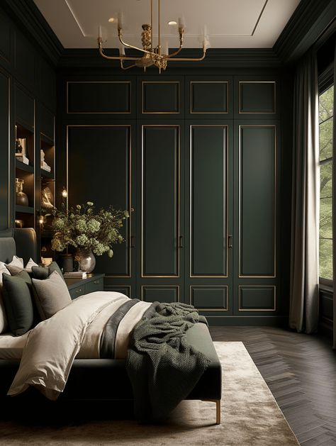 Victorian Inspired Bedroom, Built In Wardrobes, Investment House, Jade Design, Victorian Bedroom, London Interior, Walk In Wardrobe, Bedroom Wardrobe, Wardrobe Design