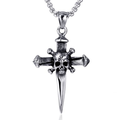 China Gothic Style Jewelry Wholesales Unisex Titanium Stainless Steel Skull Cross Pendant Celtic Knot Pendant, Stainless Steel Cross Pendant, Biker Jewelry, China Jewelry, Punk Jewelry, Skull Necklace, Skull Pendant, Cross Pendant Necklace, Pendant Design