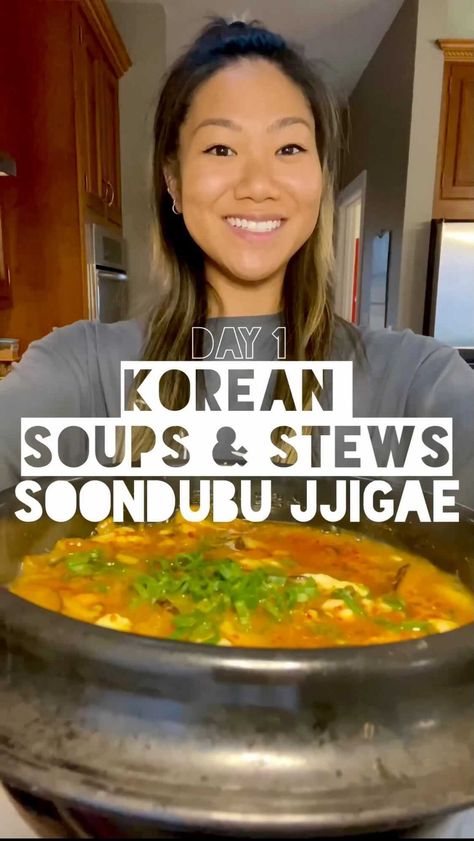 teekeatz on Instagram: 🍲 KOREAN SOUPS & STEWS SERIES 🍲 Don’t burn your tongue bc you already know I did Day 1/5 Soondubu Jjigae (Spicy Tofu Stew) RECIPE: •… Soondubu Jjigae, Korean Soup, Korean Food, Stew Recipes, Soups And Stews, Stew