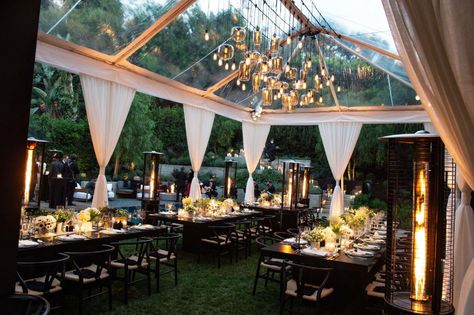 Night Tent Wedding, Backyard Tent Reception, Clearspan Marquee Wedding, Backyard Night Wedding, Small Tent Wedding, Tent Reception Ideas, Vestuvines Sukneles, At Home Wedding Reception, Macro Wedding