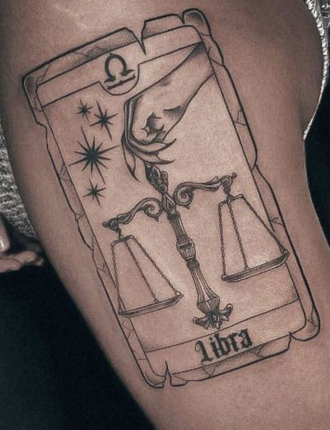 Libra Tattoo Sleeve, Libra Tarot Card Tattoo, Libra Tattoo For Men, Lady Justice Tattoo, Justice Tattoo, Justice Tarot, Libra Art, Tarot Card Tattoo, Tarot Tattoo