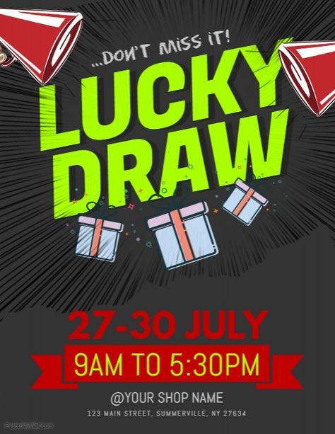 Lucky Draw Coupon Design, Lucky Draw Poster Design Ideas, Lucky Draw Idea, Lucky Draw Design, Lucky Draw Poster Design, Lucky Draw Poster, Lucky Draw Ideas, Price Tag Design, Simple Poster Design