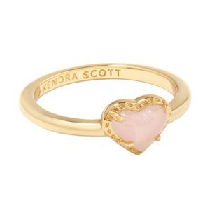 Kendra Scott Anna 14k Gold Over Brass Band Ring - Rose Quartz 8 : Target Kendra Scott Jewelry Rings, Birthday Gift Wishlist Ideas, Cute Rings For Teens, Preppy Rings, Pink Quartz Jewelry, Barbie Ring, Kendra Scott Ring, Xoxo Jewelry, Preppy Jewelry