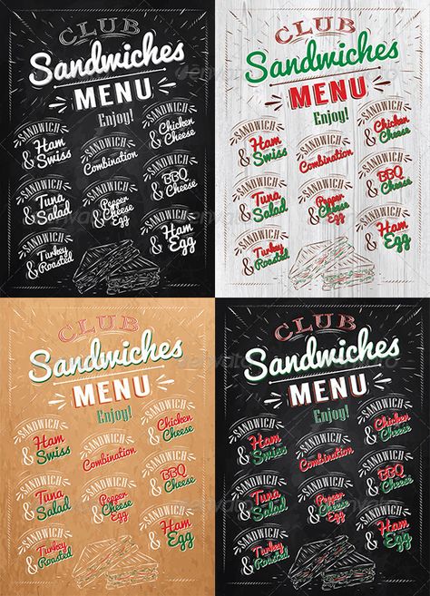 Sandwich Restaurant Ideas, Sandwich Names, Sandwich Combinations, Swiss Chicken, Egg Roast, Bar Menu Template, Sandwich Menu, Roasted Ham, Cold Sandwiches