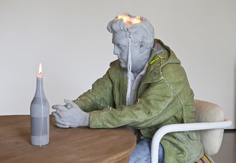 Candle Wax Sculpture, Urs Fischer Sculpture, Wax Sculpture Art, Urs Fischer, Installation Interactive, Wax Sculpture, Candle Sculpture, Human Sculpture, Damien Hirst