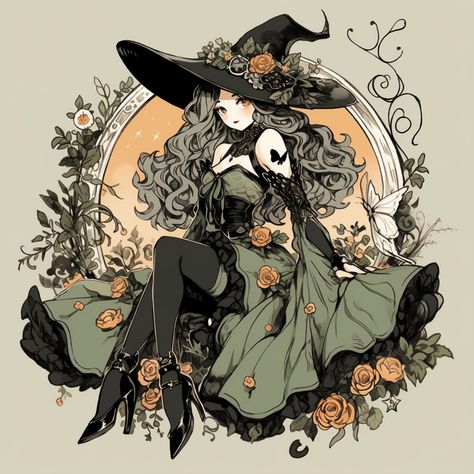 Dive into the enchanting world of the Vintage Witchy Garden Lady! 🌙✨ Adorn your space with mystical accessories or wear the magic on your sleeves. Perfect for dark, fantasy, and witchy souls. Embrace the allure! Link to your bewitching essentials awaits. #VintageWitch #GothicGarden #WitchyStyle #VintageArt #EnchantingHome #WitchyWardrobe #GardenMagic Garden Witch Aesthetic Outfit, Witchy Art Aesthetic, Mystical Accessories, Modern Witch Outfit, Witchy Artwork, Witch Aesthetic Outfit, Dnd Reference, Potion Witch, Garden Witch