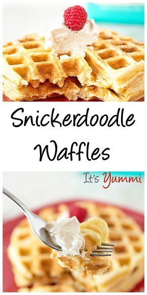 Snickerdoodle Waffles, Easy Waffles Recipe, Easy Waffles, Snicker Doodle, Easy Waffle Recipe, Waffle Iron Recipes, Waffle Maker Recipes, Waffles Easy, Favorite Breakfast Recipes