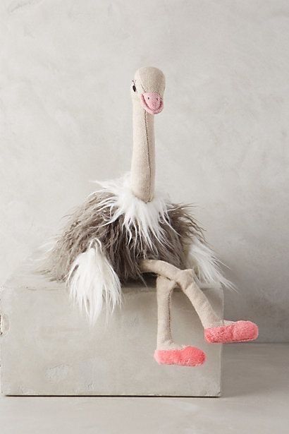 Ostrich Bird, Quilted Toys, Bird Plush, Naha, Soft Toys, Softies, Little People, Holiday Gift Guide, Handmade Toys