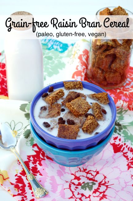 Grain-free Raisin Bran Cereal | Plaid and Paleo Bran Cereal Recipes, Paleo Cereal, Healthy Paleo Breakfast, Raisin Bran Cereal, Paleo Breakfasts, Raisin Bran, Homemade Cereal, Flax Meal, Thm Breakfast