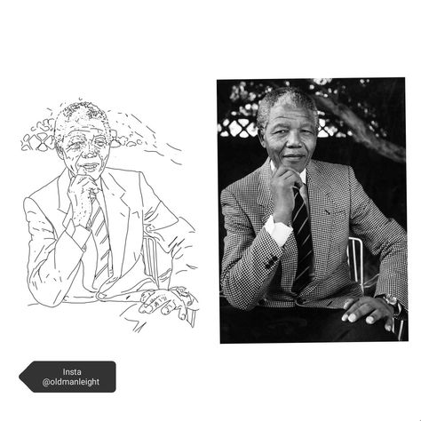 Nelson Mandela Tattoo, Mandela Tattoo, Tattoo Sketch, Tattoo Stencil, Nelson Mandela, Tattoo Stencils, Civil Rights, Tattoo Sketches, Tatting