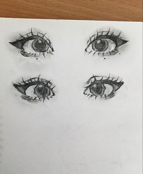 Douyin Eyes Drawing, Cool Eye Sketches, Face Details Drawing, Easy Eye Drawing Simple, Person Sketch Reference, Personality Drawing, Eyes Shading, Eyes Drawing Cartoon, Eye Sketches