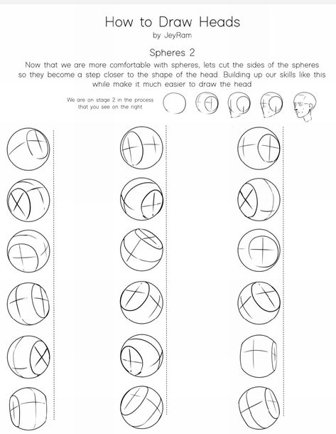 Perspective Head Drawing, Head Drawing Method, Loomis Method Practice, Loomis Head Method, Head Perspective Drawing, Loomis Method Head Step By Step, Head Study Drawing, Head Structure Drawing, Head Anatomy Drawing Study