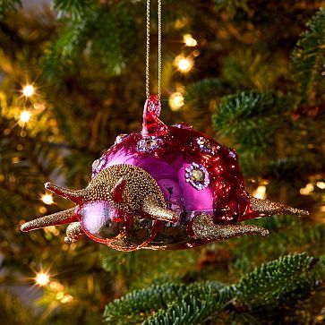 Glass PInk Bug Ornament | West Elm West Elm Kids, Pb Teen, Pb Kids, Mark And Graham, Wedding Registry, Key Details, Tree Decor, West Elm, Made In China