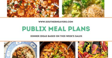 Publix Meal Plan, Easy Meals For Dinner, Greek Shrimp, Meals For Dinner, Frugal Food, Sauteed Green Beans, Filled Pasta, Slow Cooker Turkey, Boneless Chicken Thighs