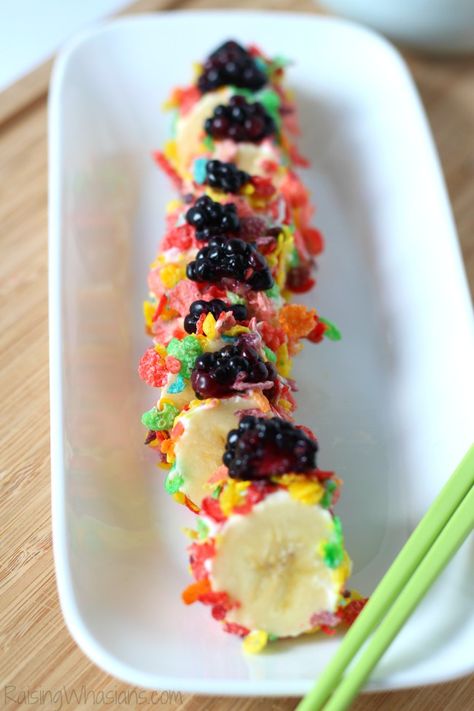 Fun Kid Breakfast, Kid Friendly Breakfast, Homemaker Recipes, Kid Breakfast, Sushi For Kids, Breakfast Sushi, Artistic Food, Banana Sushi, Candy Sushi