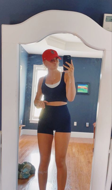 Red Sox Hat Outfit, Sox Hat Outfit, Lululemon Outfit, Red Sox Hat, Lululemon Outfits, Hat Outfit, Sox Hat, Workout Fits, Workout Sets