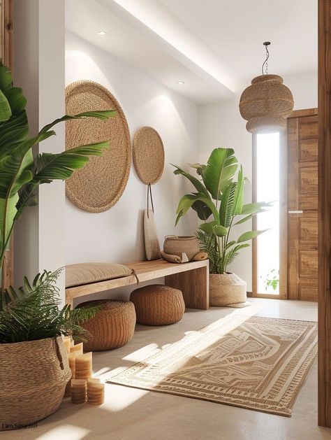 Minimal Boho Interior, Small Coastal Apartment Decor, Tropical Cottage Interiors, Eclectic Decor Bathroom, Kitchen Inspo Modern, Modern Tropical Interior Design, Coastal Apartment Decor, Diy Decor Wall Art, Modern Tropical Interior