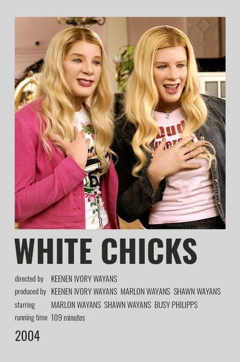 White Chicks Movie, Marlon Wayans, Iconic Movie Posters, Girly Movies, White Chicks, Film Posters Minimalist, Film Poster Design, رعب نفسي, Teen Movies