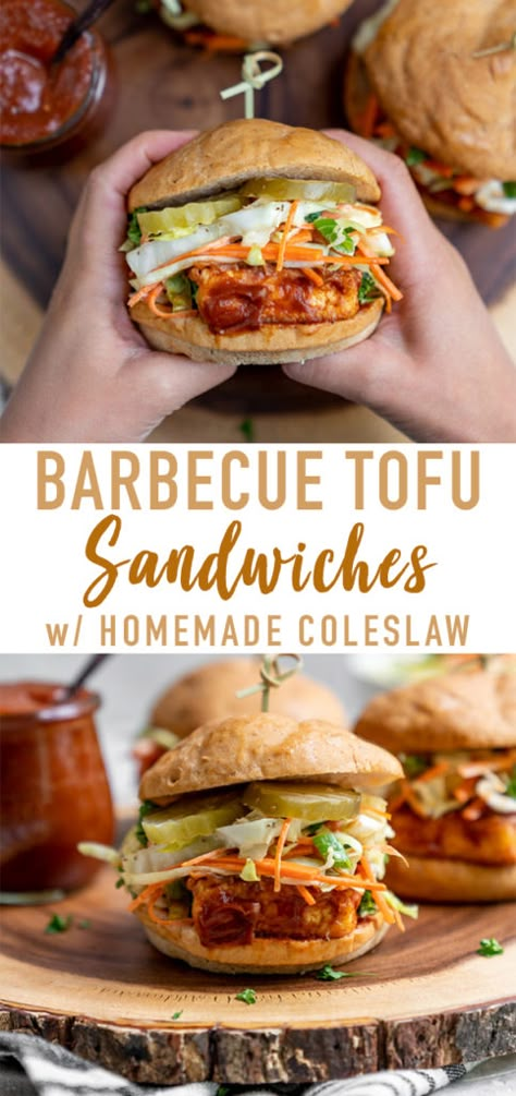 Homemade Sandwiches, Pulled Jackfruit, Jackfruit Sandwich, Homemade Slaw, Peanut Curry, Tofu Sandwich, Vegan Barbecue, Vegan Coleslaw, Vegan Summer Recipes