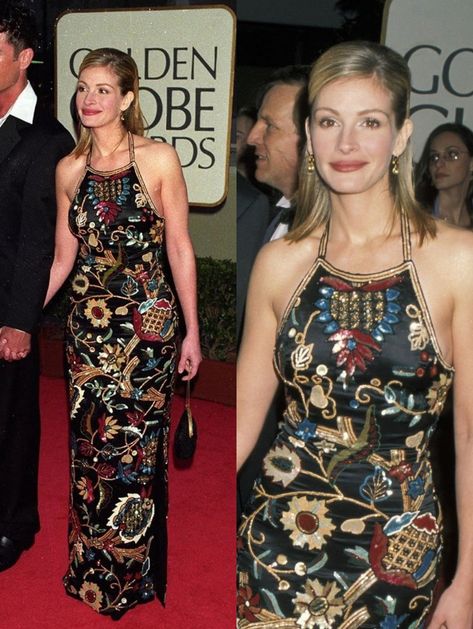 Julia Roberts Golden Globes 1998 in Todd Oldham Julia Roberts Golden Globes, Todd Oldham, Julia Roberts, Golden Globes, Globe