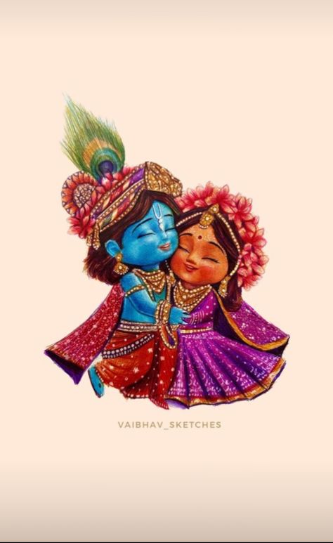 Radha Wallpaper, God Journal, Cute Romantic Pictures, Art Journal Challenge, Vishnu Wallpapers, Indian Artwork, God Sticker, God Artwork, Galaxy Images