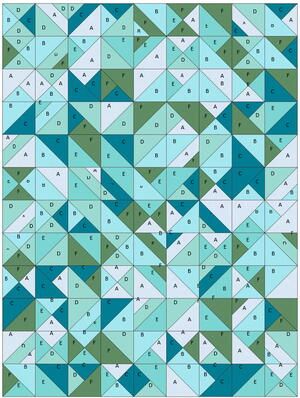 Sea Glass Beach Quilt Pattern | FaveQuilts.com Sea Glass Quilts, Beach Quilt Pattern, Sea Glass Quilt Pattern, Monochrome Quilt, Sea Glass Quilt, Selvage Quilts, Coastal Quilts, Quilted Toys, Beach Quilt