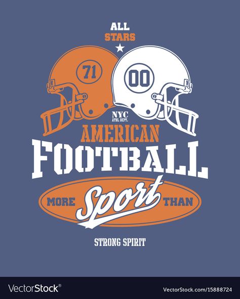 Sport Typography, American Football League, Kids Graphics, Sports Boys, Retro Travel Poster, Sports Graphics, Football Helmet, Girls Graphic Tee, Graphic Design Trends