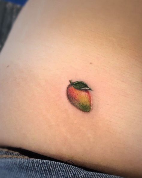 Mango Tattoo Minimalist, Mango Tattoo, Fruit Tattoos, Fruit Tattoo, Henna Art, Neck Tattoo, Tattoo Fonts, Skin Art, New Tattoos