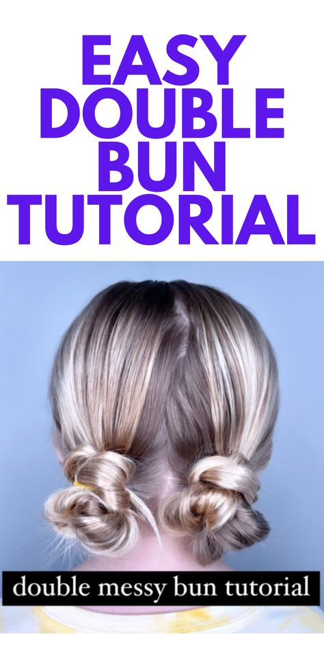 Easy Pigtail Buns For Long Hair, How To Make A Fake Bun Hair Tutorials, Double Bun Twist Tutorial, Double Hair Buns For Long Hair, 2 Lower Buns Hairstyle, Cute Low Double Bun Hairstyles, Low Messy Bun Pigtails, Low Piggy Buns, Double Buns For Short Hair