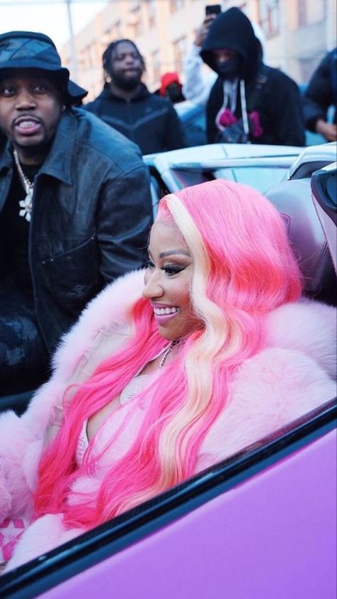 Pink Aesthetic Nicki Minaj, Nicki Minaj Pink Print, Nicki Minaj Monster, Pink Lamborghini Nicki Minaj, Pink Short Hair, Massive Attack Nicki Minaj, Nicki Minaj Wallpaper, Female Goat, Pink Fur Coat