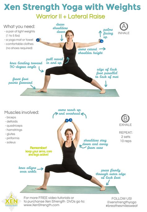 Yoga Sculpt With Weights, Yoga With Weights, Warm Up Yoga, Yoga Class Ideas, Chakras Mudras, Pilates Ideas, Hata Yoga, Yoga Strong, Power Pumping