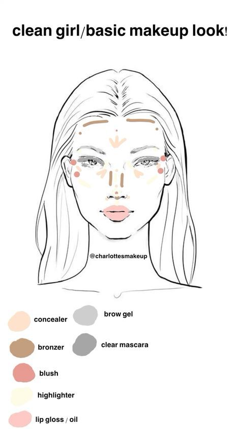 Clean Girl Makeup Tutorial Drawing, Make Up Steps By Step, Autumn Makeup Looks Natural, Make Up For School Natural Tutorial, Clean Makeup Look Tutorial, How To Do Makeup For Beginners, Clean Girl Makeup Tutorial, Makeup Routine Guide, No Make Up Make Up Look