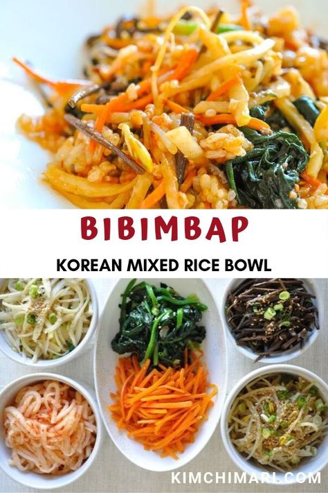 Bibimbap Sauce, Korean Bibimbap, Bibimbap Recipe, Mixed Rice, International Dishes, Gochujang Sauce, Korean Side Dishes, Korean Rice, Work Lunches