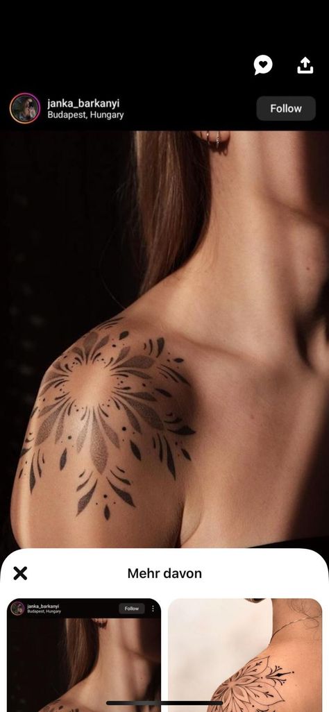 Ornamental Tattoo Shoulder, Sun Shoulder Tattoos For Women, Shoulder Ornamental Tattoo, Mandala Shoulder Cap Tattoo, Ornamental Shoulder Tattoo, Sun Shoulder Tattoo, Mandala Shoulder Tattoo, Shoulder Mandala, Chest Tattoo Designs Female