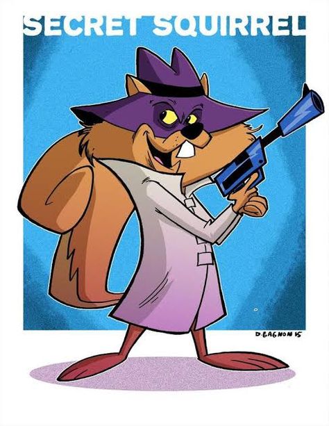 Squirrel Cartoon, Kawaii Printables, Heroes Reborn, Secret Squirrel, Movies Animation, Cocoa Puffs, Sailor Jerry Tattoos, Arte Nerd, Hanna Barbera Cartoons