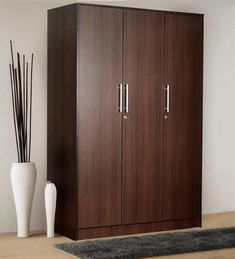 Three Door Almirah Design, Brown Almirah Design, Dress Cabinet Bedrooms, Brown Wardrobe Design, Wood Almirah Design, Two Door Wardrobe Design, Brown Wardrobe Bedroom, Three Door Wardrobe Design, 3 Door Wardrobe Design